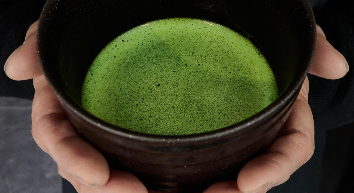 Matcha is ground green tea leavs - very intense with a lot of caffeine